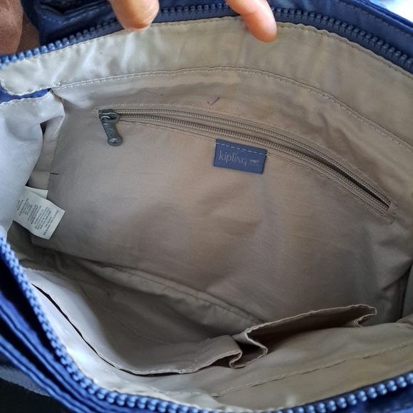 Kipling Elysia Blue Metallic Shoulder Bag - Picture 6 of 6